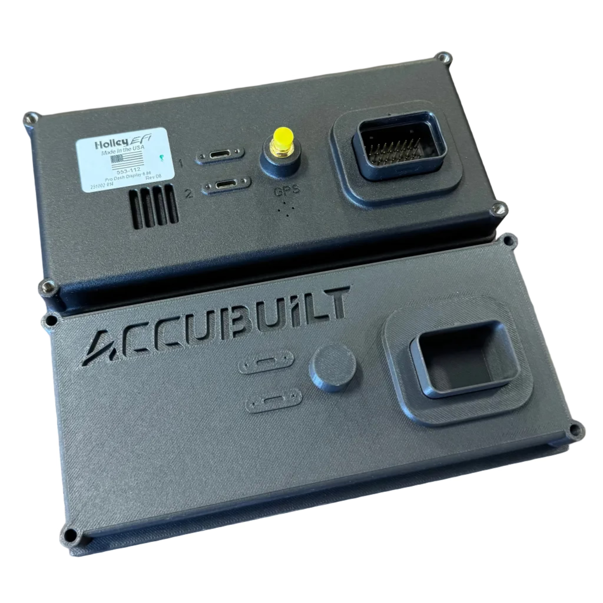 Holley 6.86 Pro Dash 3D Print Mockup