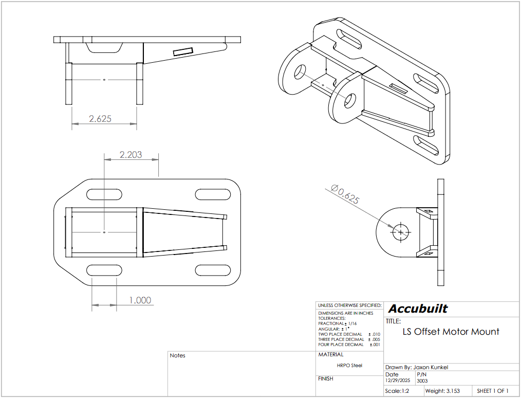 LS Offset Motor Mount - Universal Trail Series